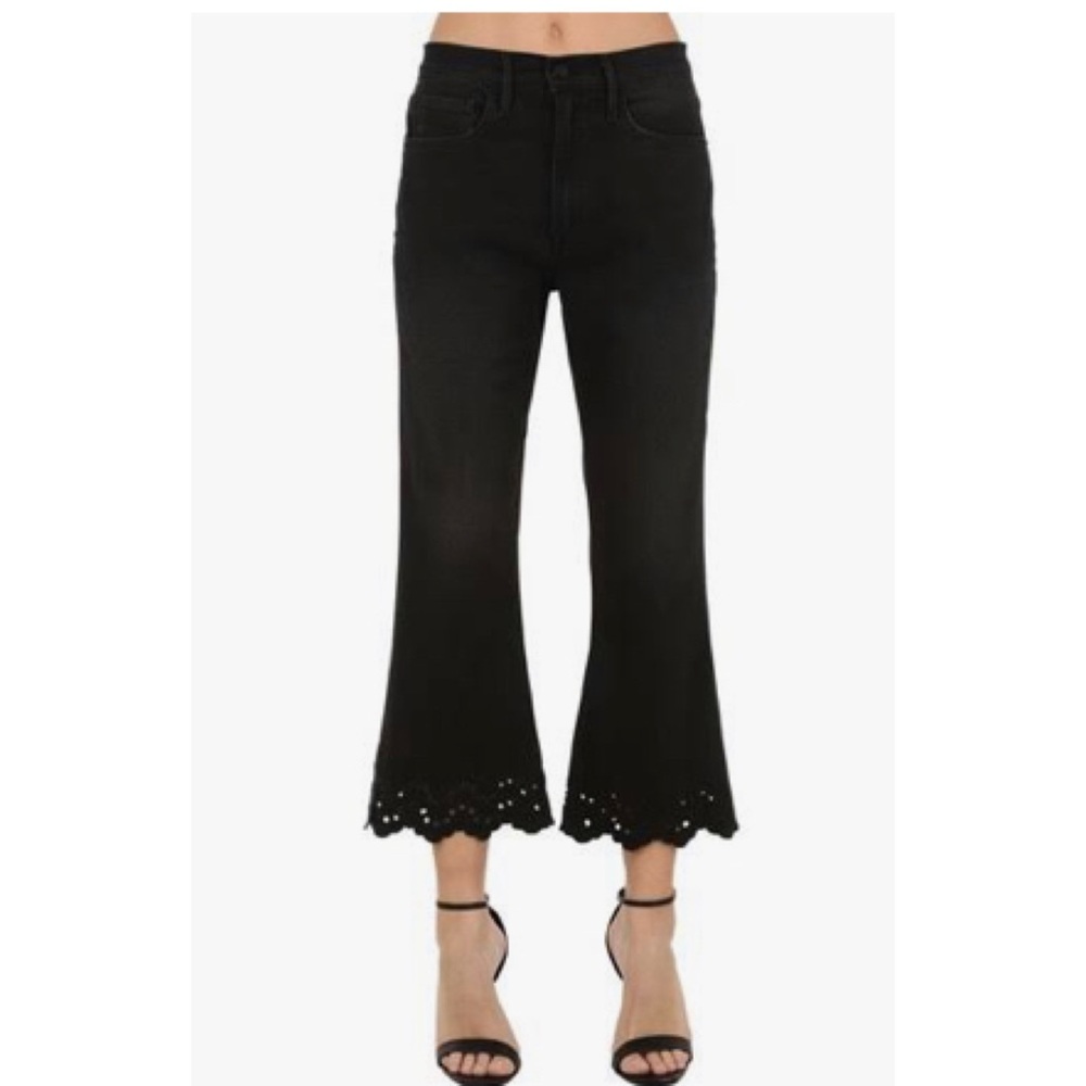 FRAME Schiffly Scalloped hem Flare Jeans